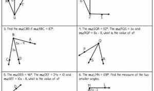 angle addition postulate worksheet