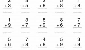 single digit addition worksheets