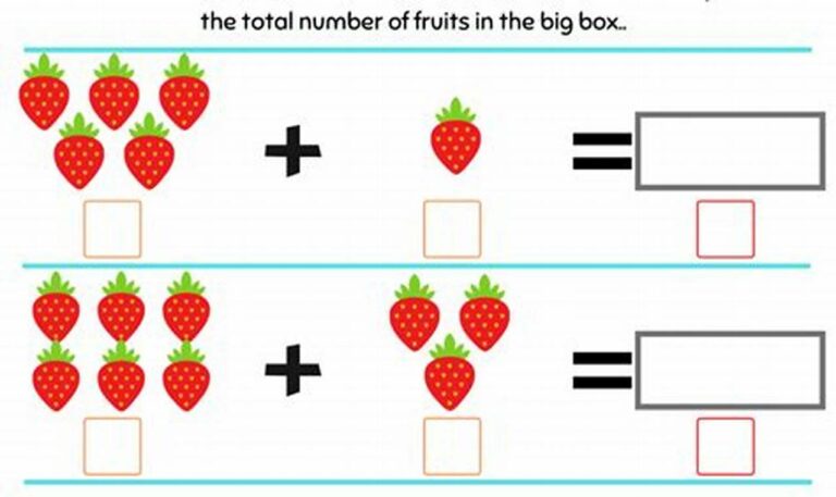 kindergarten addition worksheets